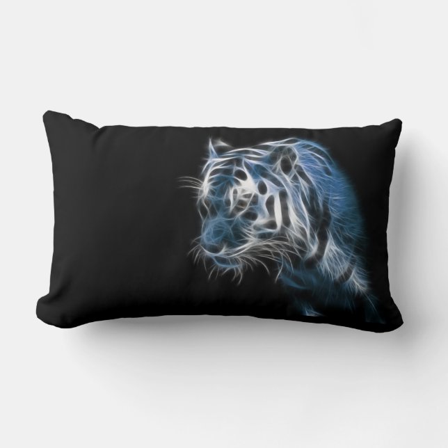 Electric White Tiger Lendenkissen (Vorderseite)