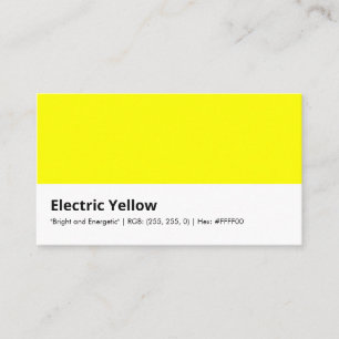 Electric Yellow   "Hell und Energetisch" Visitenkarte