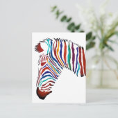 Electric Zebra Street Art Postkarte (Stehend Vorderseite)