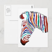Electric Zebra Street Art Postkarte (Vorne/Hinten)