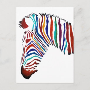 Electric Zebra Street Art Postkarte