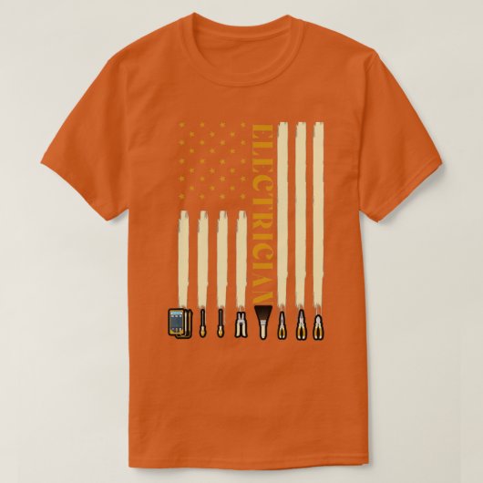 Electrical American Flag Patriot Repair Electrical T-Shirt (Design vorne)