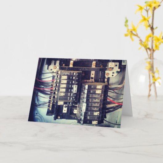 "Electrical Box" Get Well Card Karte (Gelbe Blume)