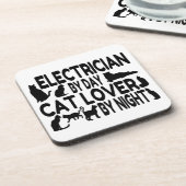 Electrical Cat Lover Untersetzer (Linke Seite)