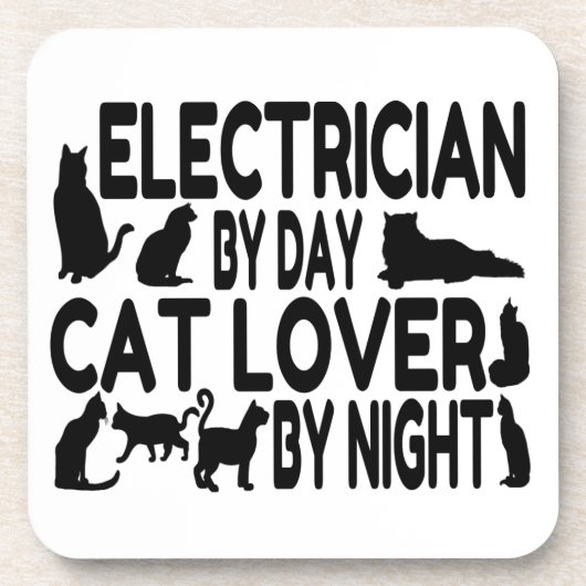 Electrical Cat Lover Untersetzer (Vorderseite)
