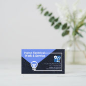 Electrical Circuit Dark Blue Grunge Electrician Visitenkarte (Stehend Vorderseite)