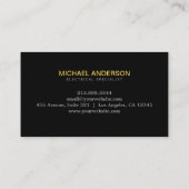 Electrical Contractor Electrician Professional     Visitenkarte (Rückseite)