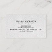 Electrical Contractor Electrician Professional Visitenkarte (Rückseite)