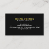 Electrical Contractor Electrician Professional Visitenkarte (Rückseite)