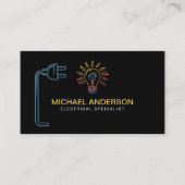 Electrical Contractor Electrician Professional Visitenkarte (Vorderseite)