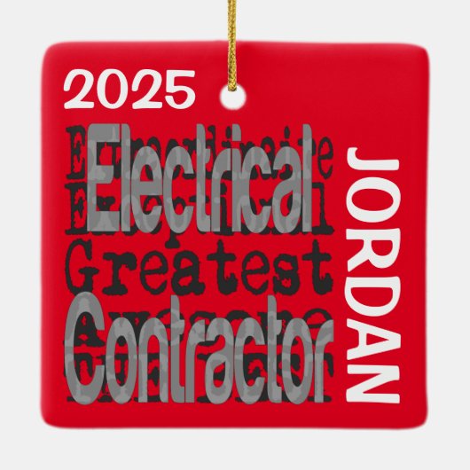 Electrical Contractor Extraordinaire CUSTOM Keramikornament (Rückseite)