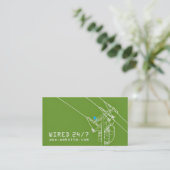Electrical Electrician Business Card Visitenkarte (Stehend Vorderseite)