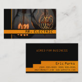 Electrical Electrician Business Card Visitenkarte (Vorne/Hinten)