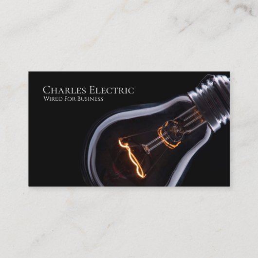 Electrical Electrician Electrical Business Card Visitenkarte (Vorderseite)
