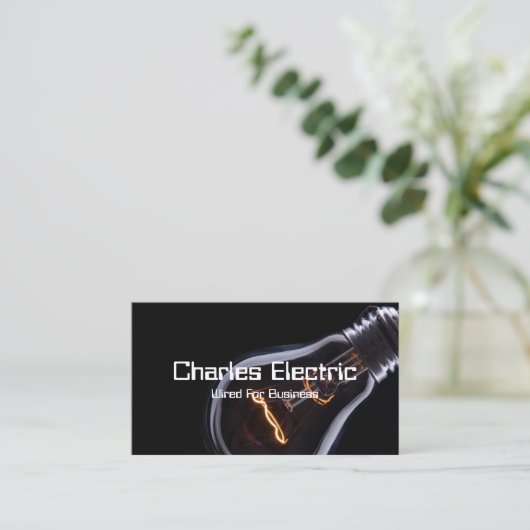 Electrical Electrician Electrical Business Card Visitenkarte (Stehend Vorderseite)