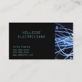 Electrical Electrician Electrical Business Card Visitenkarte (Rückseite)