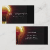 Electrical Electrician Electrical Business Card Visitenkarte (Vorne/Hinten)