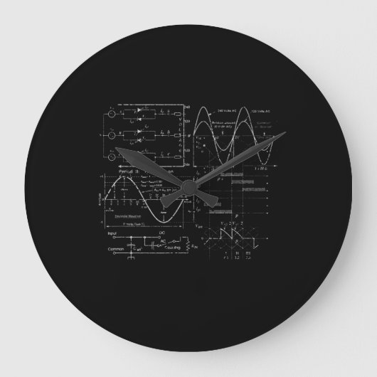 Electrical Engineer Electrician Unique Gift Große Wanduhr (Vorderseite)