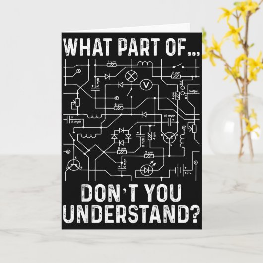 Electrical Engineering Electrical Engineer Men Karte (Gelbe Blume)