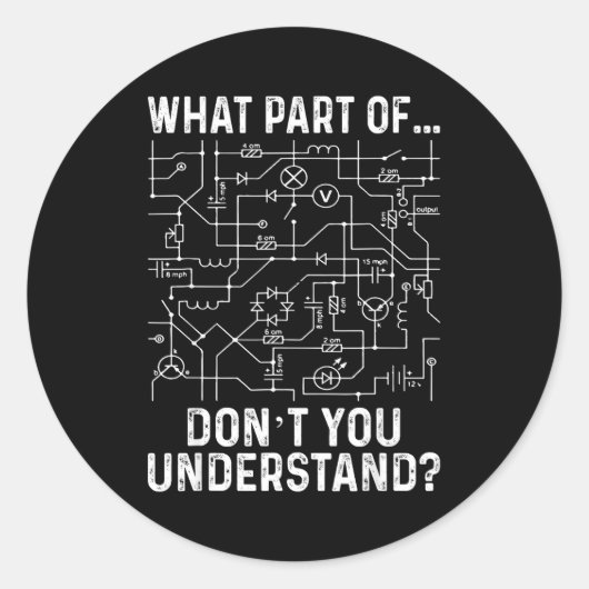 Electrical Engineering Electrical Engineer Men Runder Aufkleber (Vorderseite)