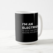 Electrical Funny Sprichwort Kaffeetasse (VorderseiteRechts)