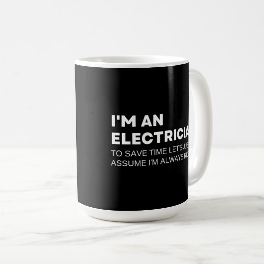 Electrical Funny Sprichwort Kaffeetasse (VorderseiteRechts)