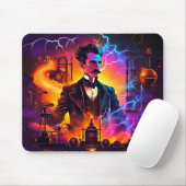"Electrical Genius: Nikola Tesla Steampunk Mousepad (Mit Mouse)