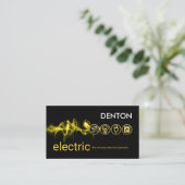 Electrical Lightning Powers Electric Icons Visitenkarte (Stehend Vorderseite)