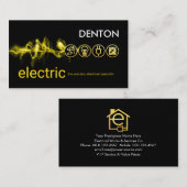 Electrical Lightning Powers Electric Icons Visitenkarte (Vorne/Hinten)