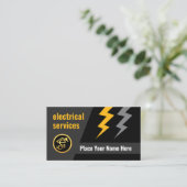 Electrical Lightning Powers Your Name Visitenkarte (Stehend Vorderseite)