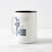 Electrical Lineman Cityscape Appreciation Gift Zweifarbige Tasse (Vorderseite Links)