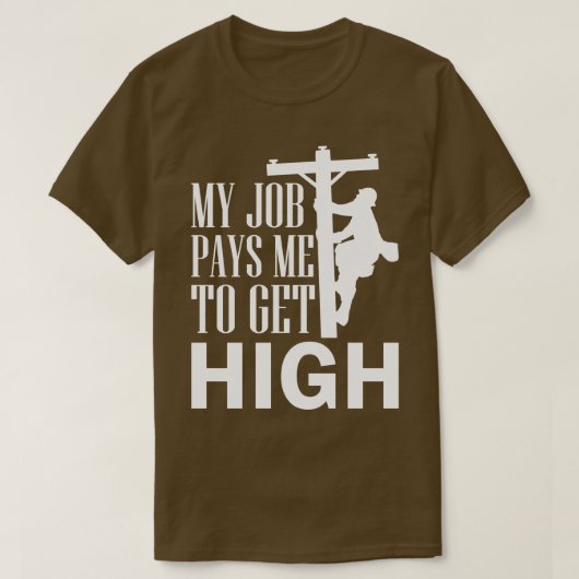 Electrical Lineman Journeyman Mein Job bezahlt mir T-Shirt (Design vorne)