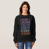 electrical lineman's wife lineman spouse Quote  3 Sweatshirt (Vorne ganz)
