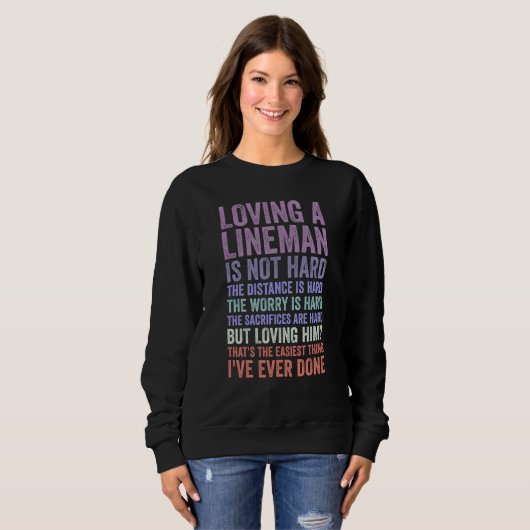 electrical lineman's wife lineman spouse Quote  3 Sweatshirt (Vorne ganz)