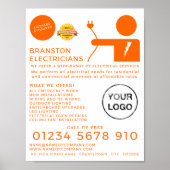 Electrical Man, Electrician Advertising Poster (Vorne)