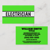 Electrical Neon Green Visitenkarte (Vorne/Hinten)