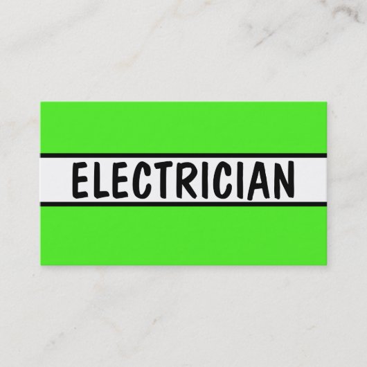 Electrical Neon Green Visitenkarte (Vorderseite)