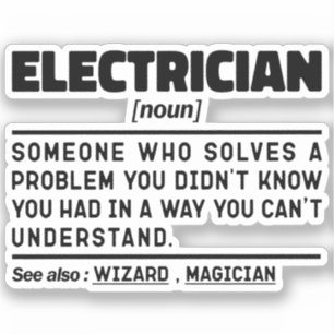 Electrical Noun Cool Vater Sarcastic Fathers Day Aufkleber
