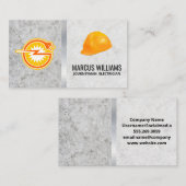 Electrical Plug Power Icon | Blue Collar Hard Hat Visitenkarte (Vorne/Hinten)