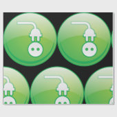 Electrical Plug Symbol Wrapping Paper Geschenkpapier (Flach)