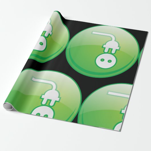 Electrical Plug Symbol Wrapping Paper Geschenkpapier (Ungerollt)