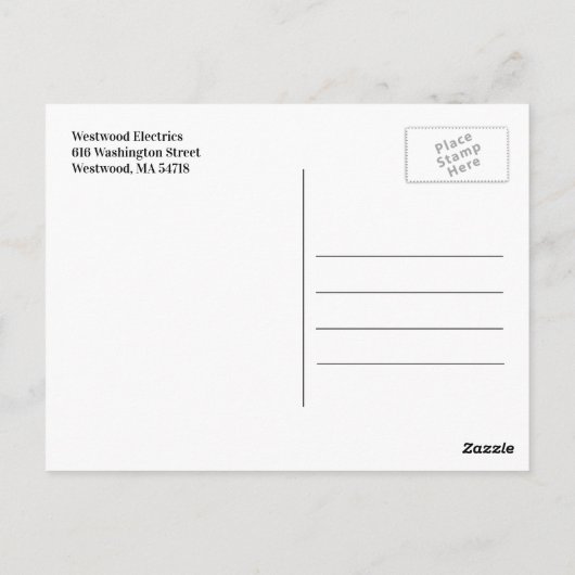 Electrical Postcard Postkarte (Rückseite)