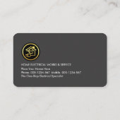 Electrical Power Plug Supply Line Visitenkarte (Rückseite)