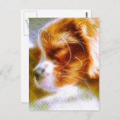 Electrical Puppy King Charles Spaniel Postcard Postkarte (Vorne/Hinten)
