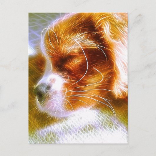 Electrical Puppy King Charles Spaniel Postcard Postkarte (Vorderseite)