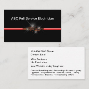 Electrical Services Electrician Business Cards Visitenkarte