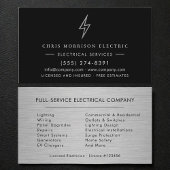 Electrical Services Electrician Silver Metallic Visitenkarte