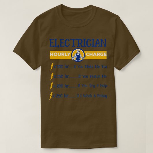 Electrical Shirt IBEW Gewerkschaft Vater T Shirt R (Design vorne)