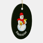 Electrical Snowman Keramik Ornament (Rechts)