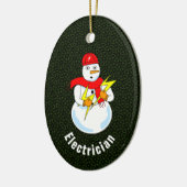 Electrical Snowman Keramik Ornament (Links)
